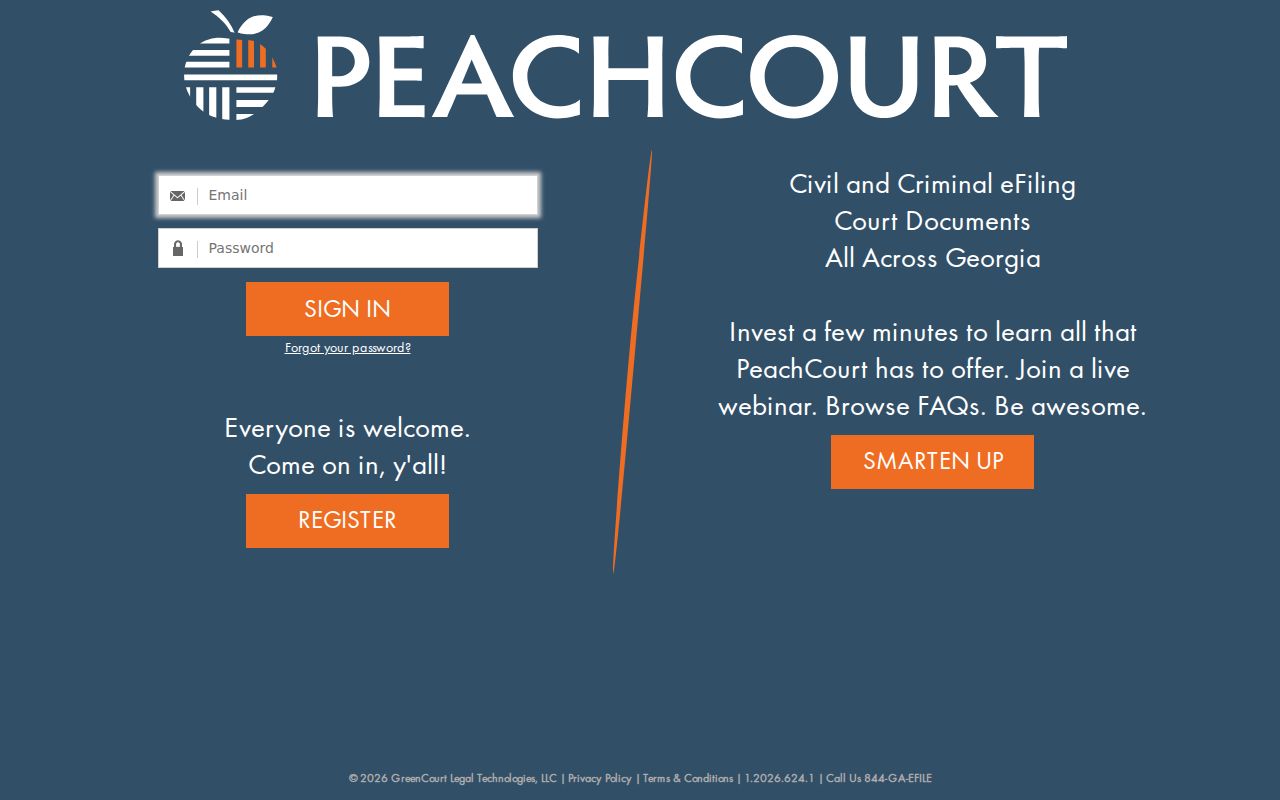 Carrollton public records PeachCourt account access page
